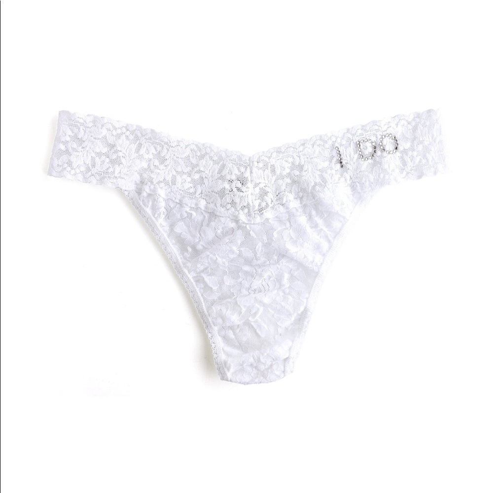 NWT Hanky Panky Swarovski “I Do” Thong & Garter
